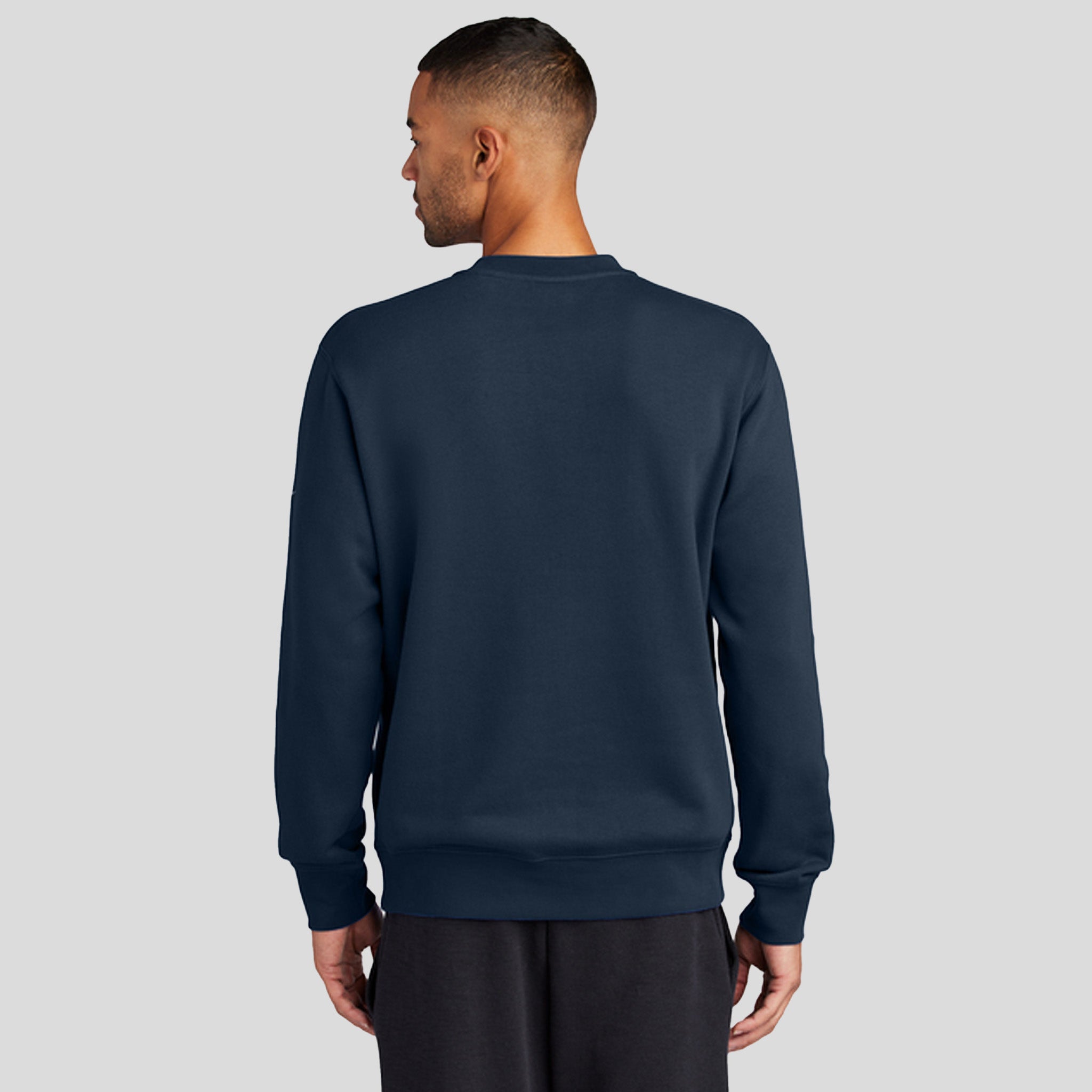 Club Fleece Sleeve Swoosh Crew | Midnight Navy