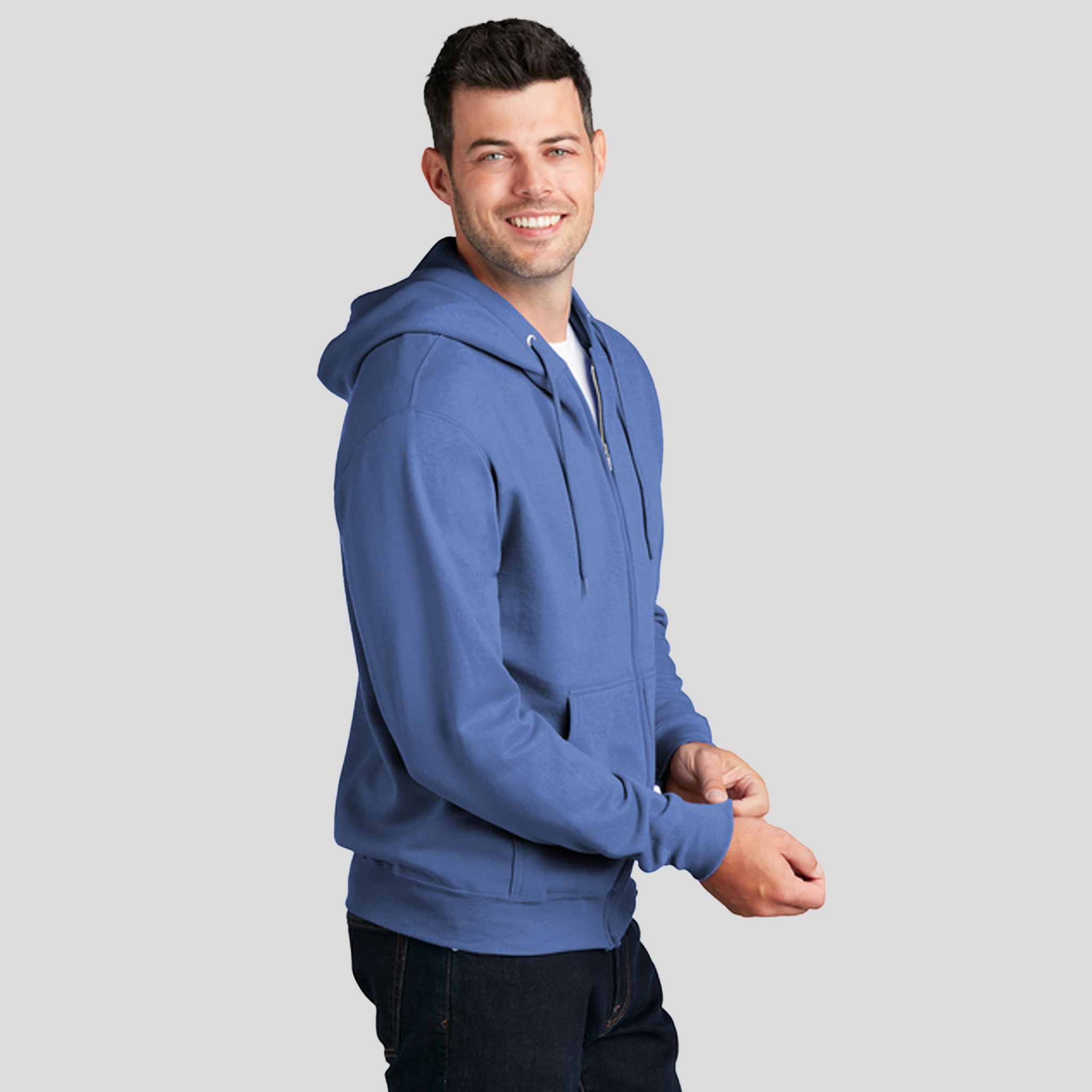 Core Fleece Full-Zip Hooded Sweatshirt | Carolina Blue