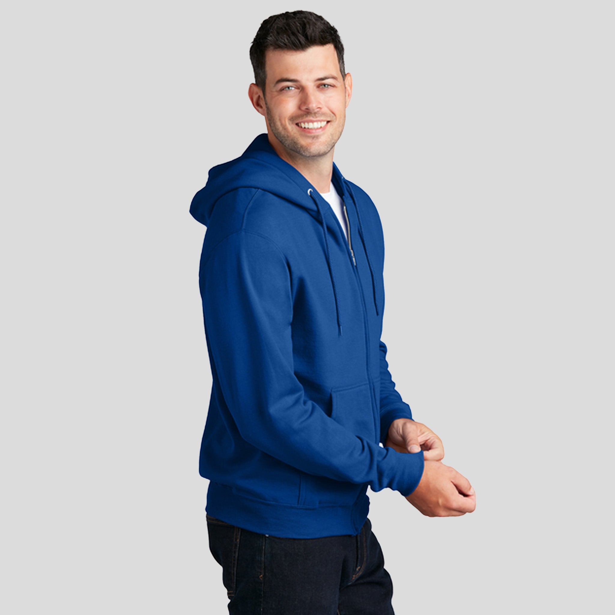 Core Fleece Full-Zip Hooded Sweatshirt | True Royal