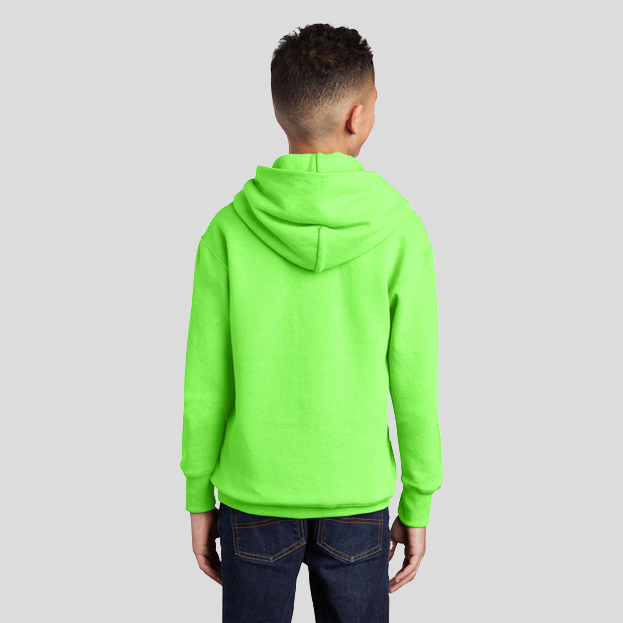 Youth Core Fleece Pullover Hooded Sweatshirt | Neon Green