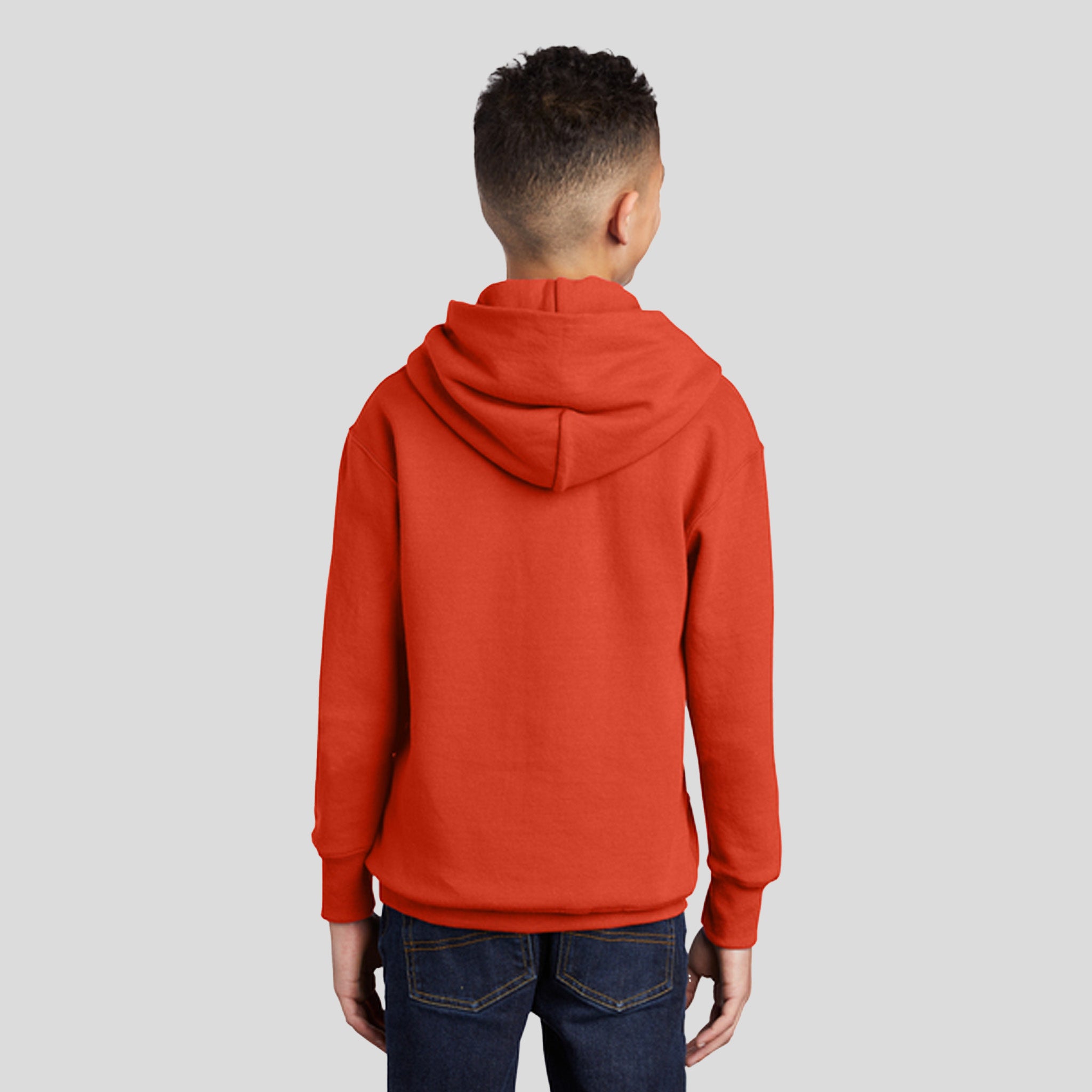 Youth Core Fleece Pullover Hooded Sweatshirt | Orange