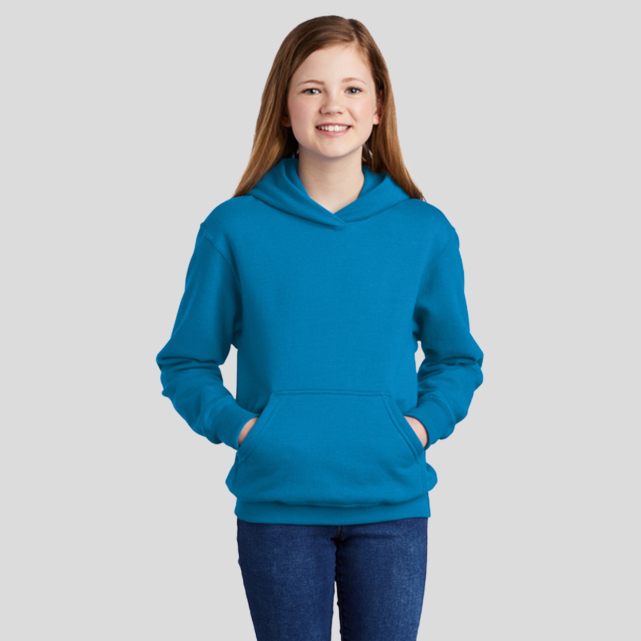 Youth Core Fleece Pullover Hooded Sweatshirt | Sapphire