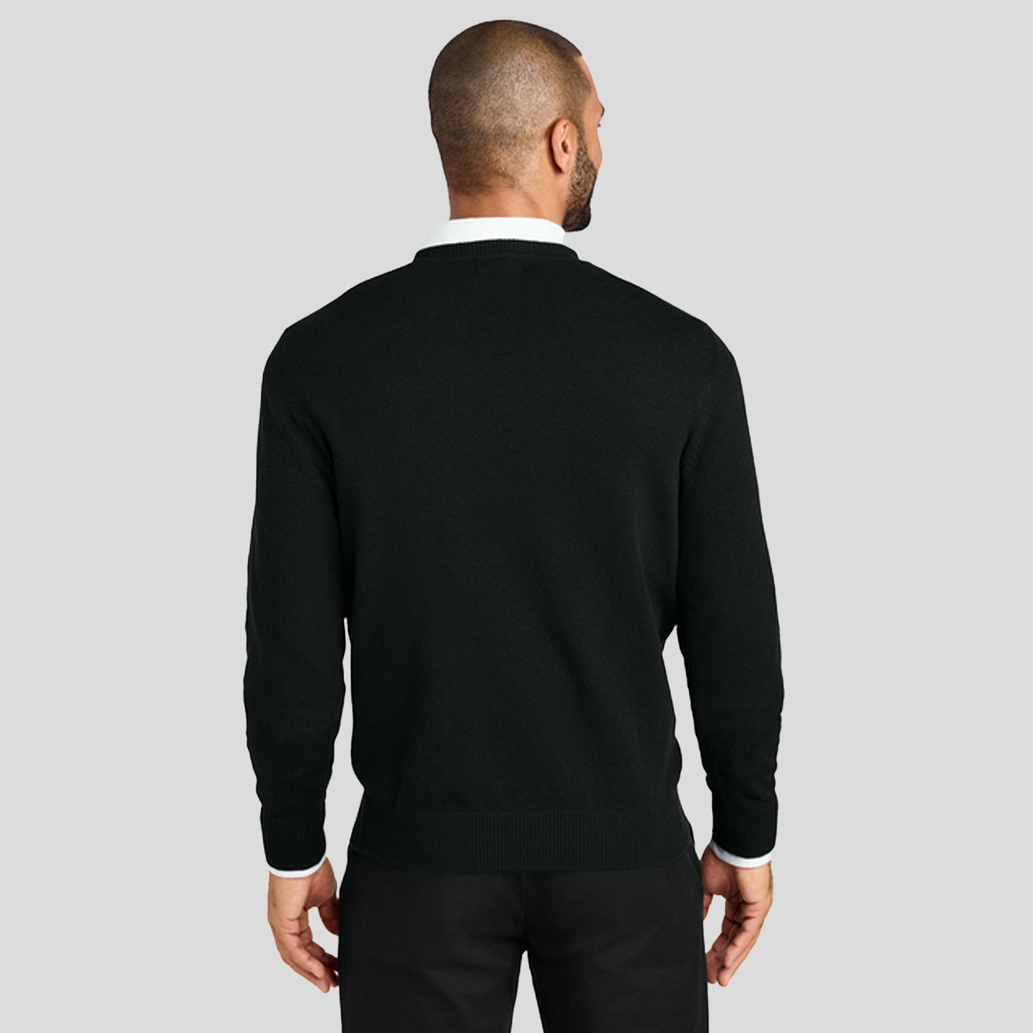 Easy Care V-Neck Sweater | Deep Black