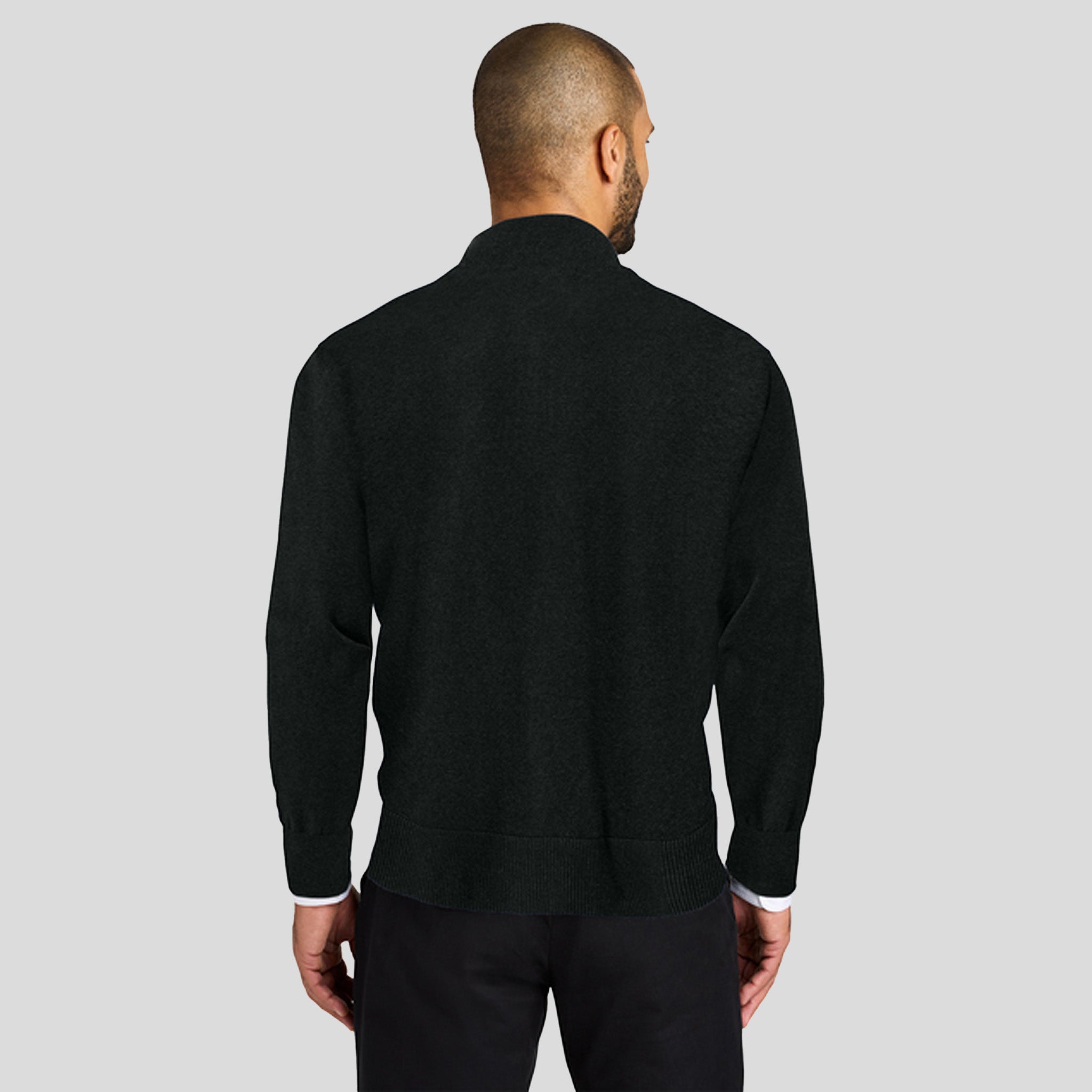 Easy Care 1/4-Zip Sweater | Deep Black