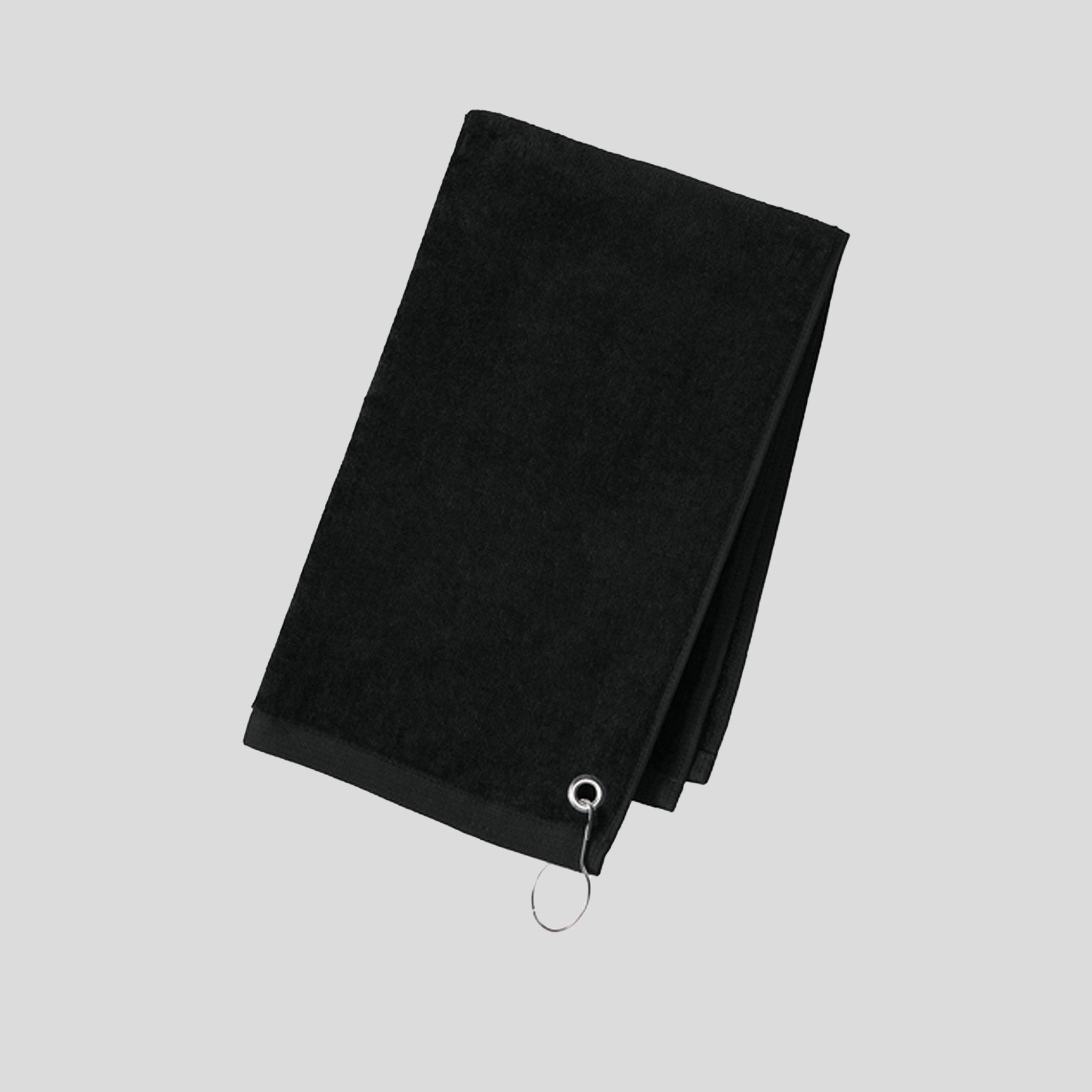 Grommeted Golf Towel | Black