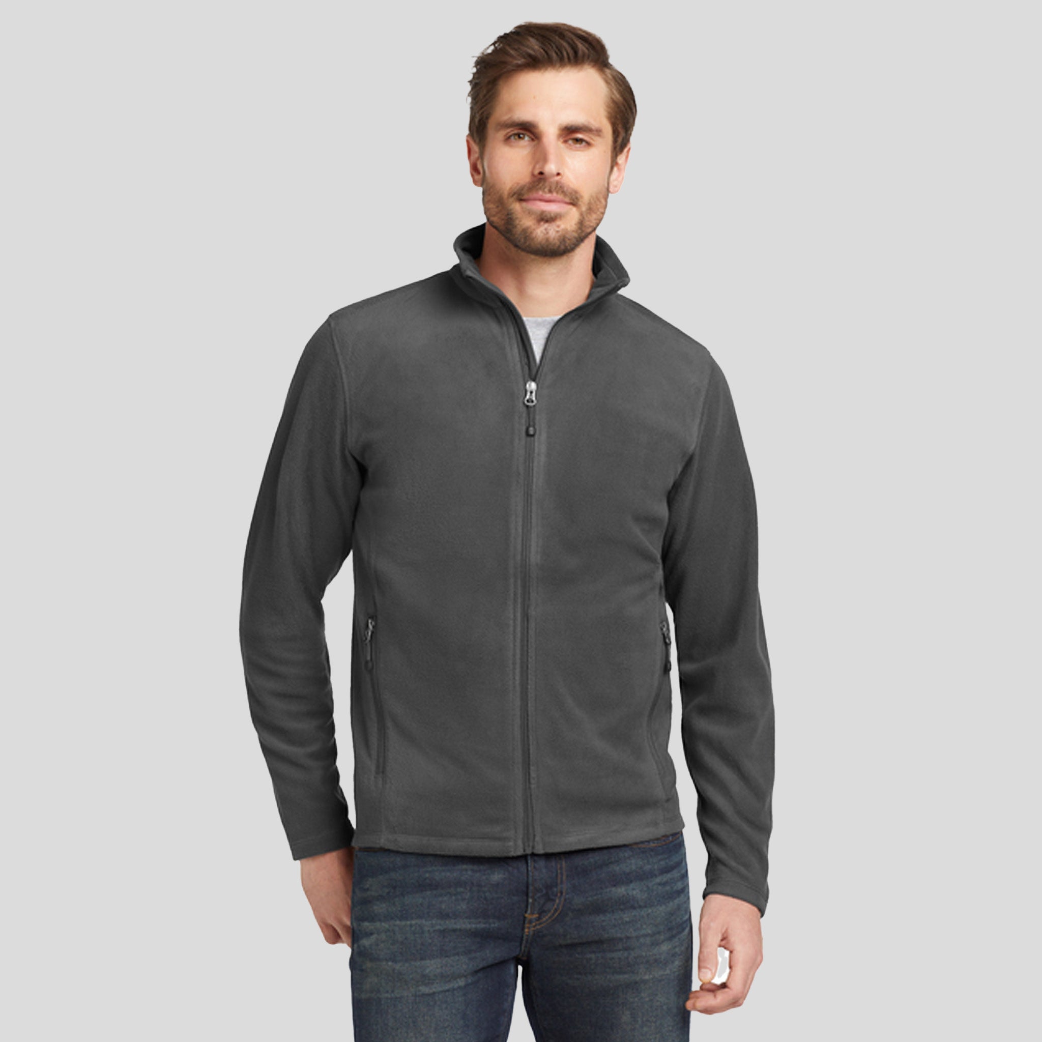 Full-Zip Microfleece Jacket | Grey Steel