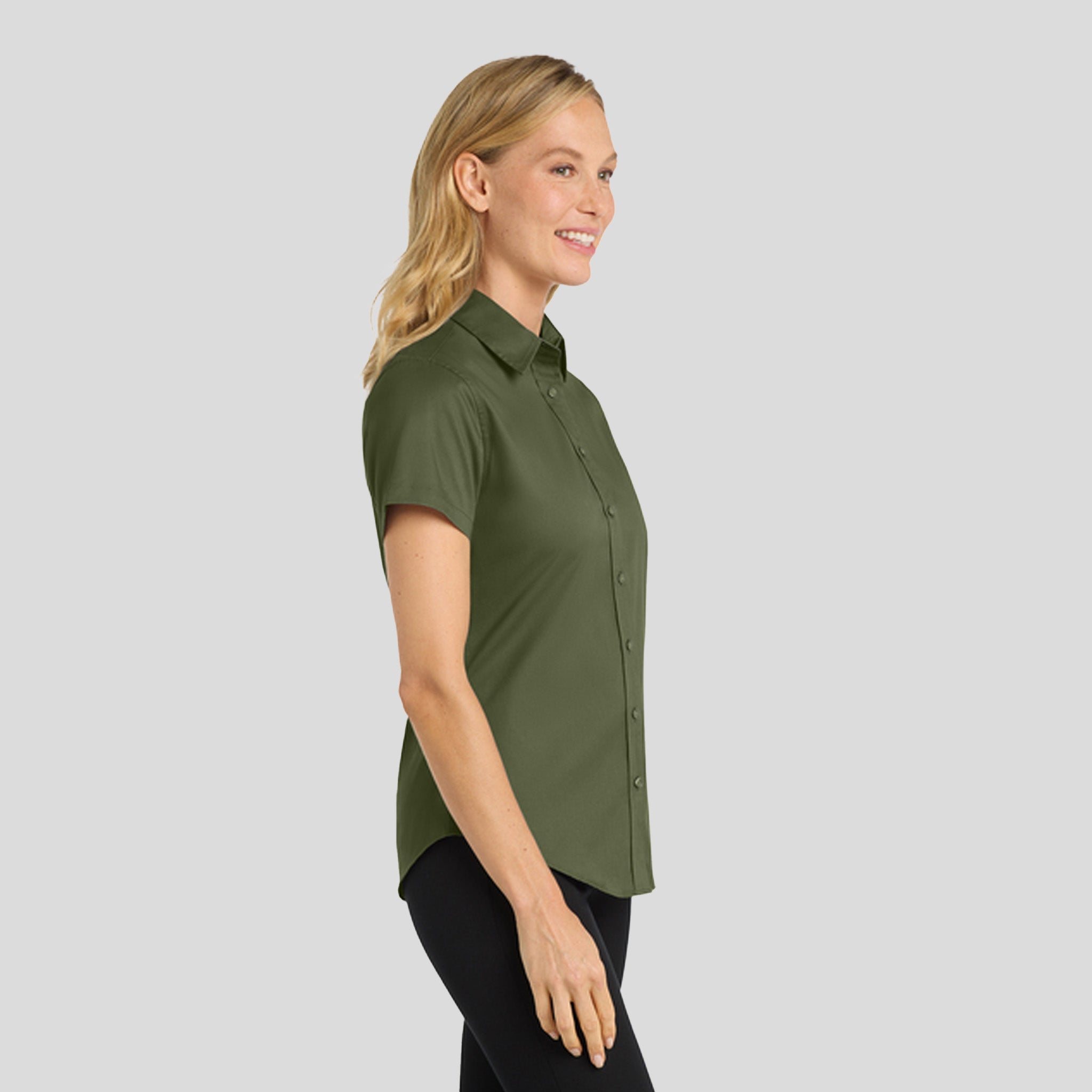 Women's Short Sleeve Easy Care Shirt | Clover Green