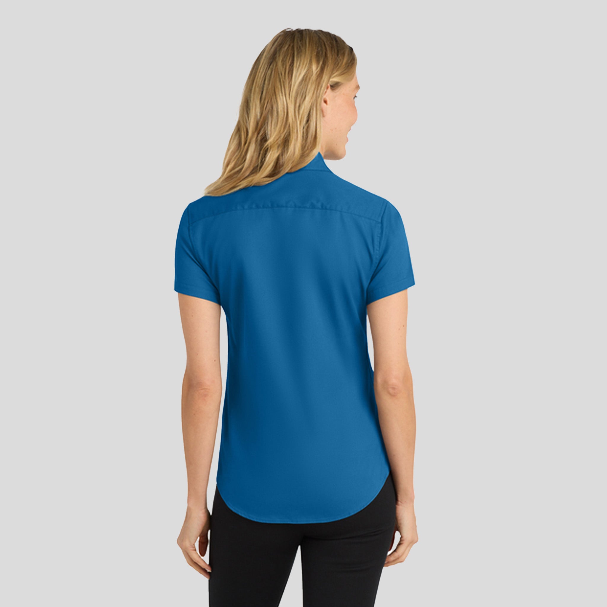 Women's Short Sleeve Easy Care Shirt | Strong Blue