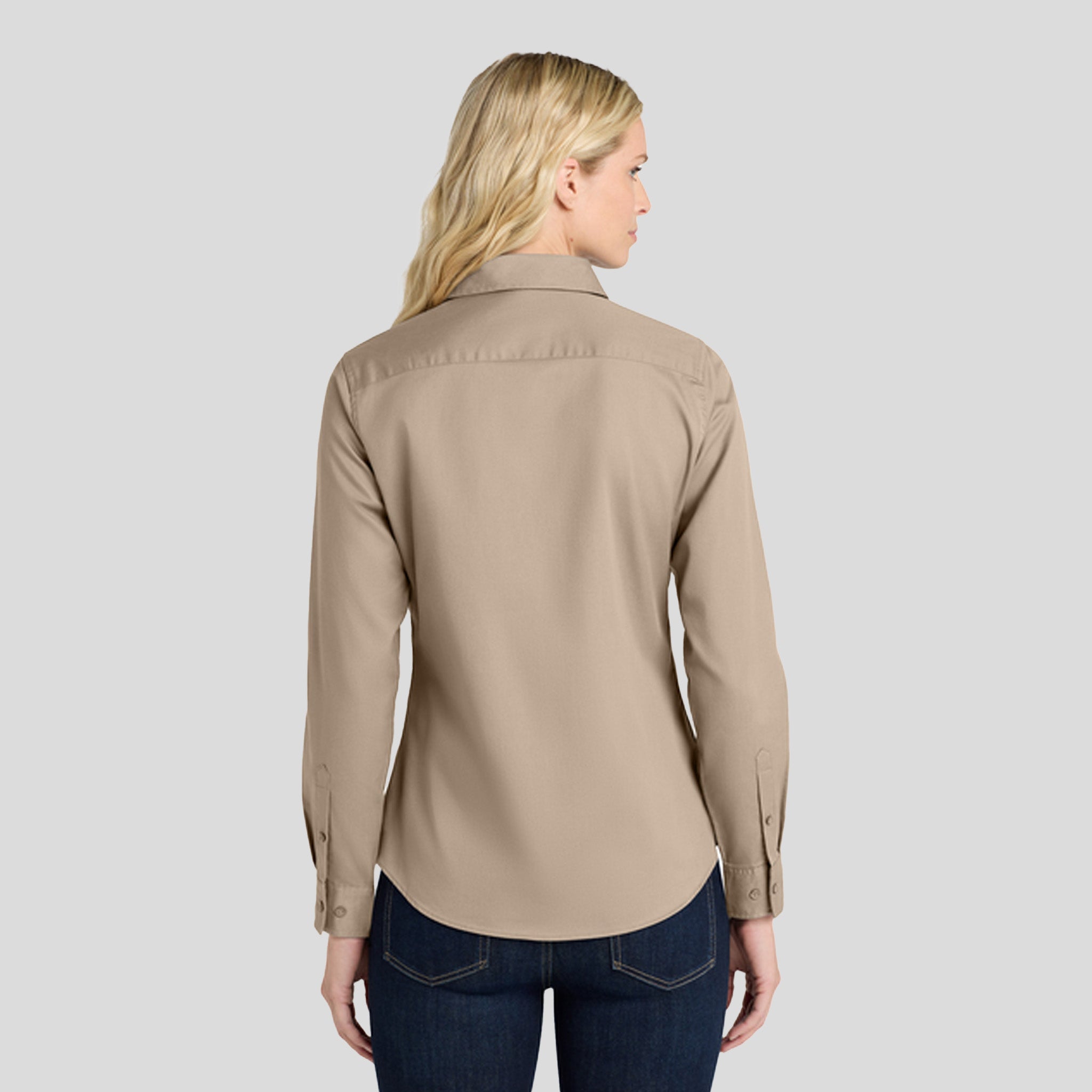 Women's Long Sleeve Easy Care Shirt | Stone