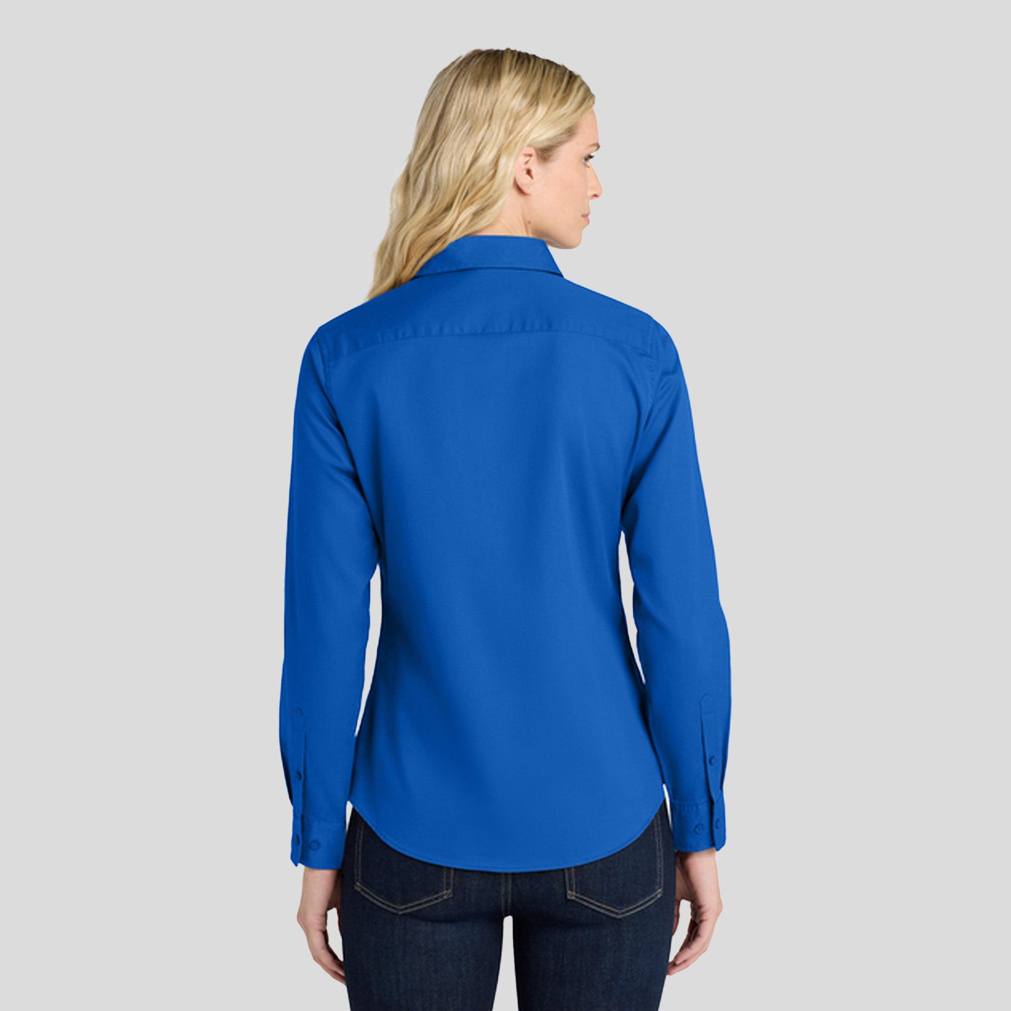 Women's Long Sleeve Easy Care Shirt | Strong Blue