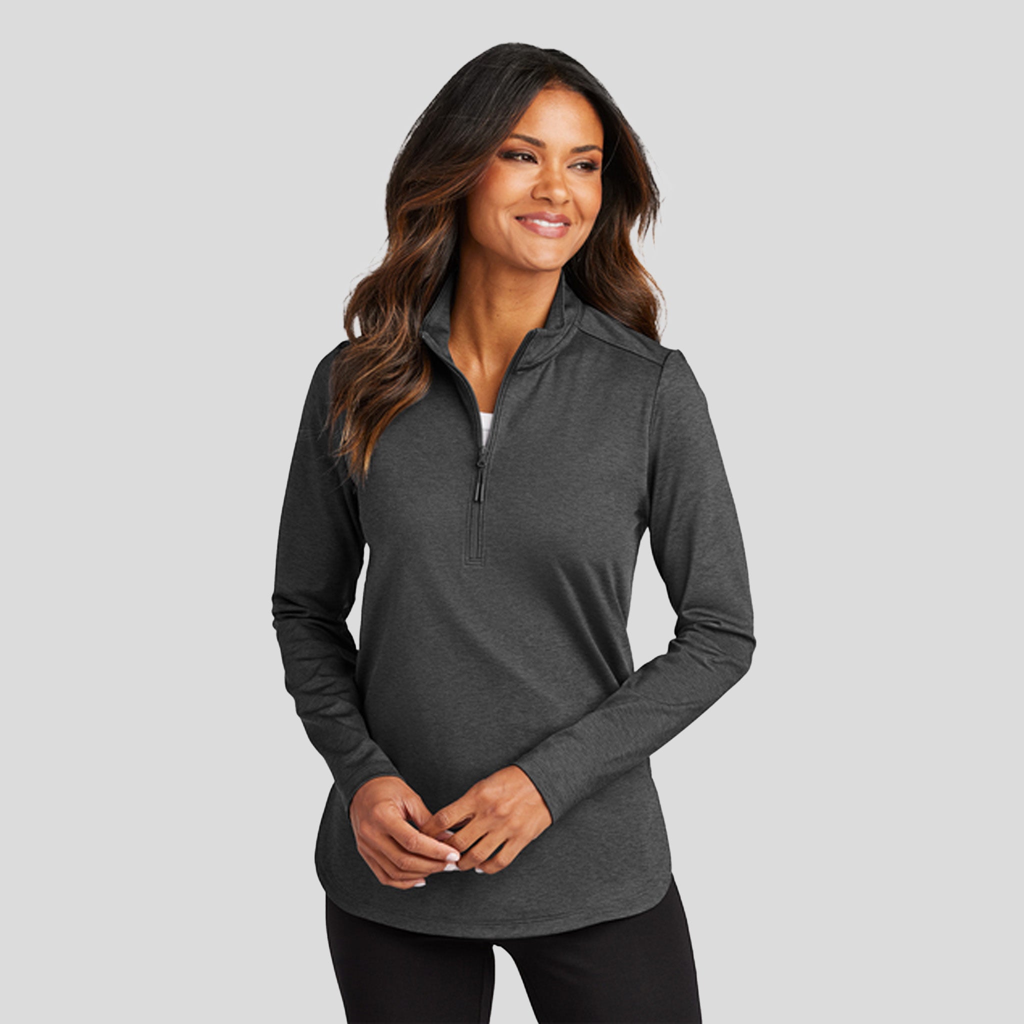 Women's C-FREE® Double Knit 1/4-Zip | Grey Steel Heather