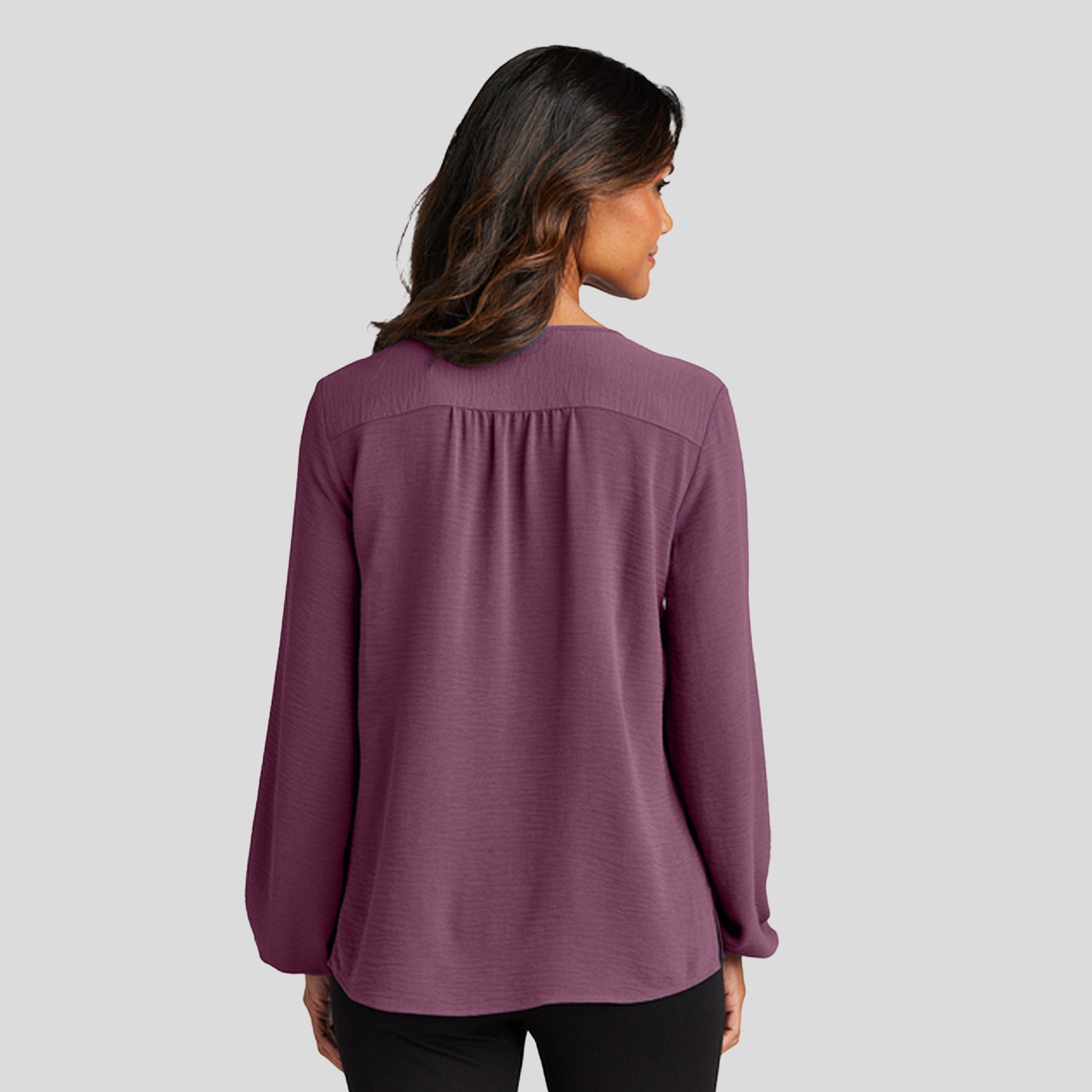 Women's Textured Crepe Blouse | Purple Mist