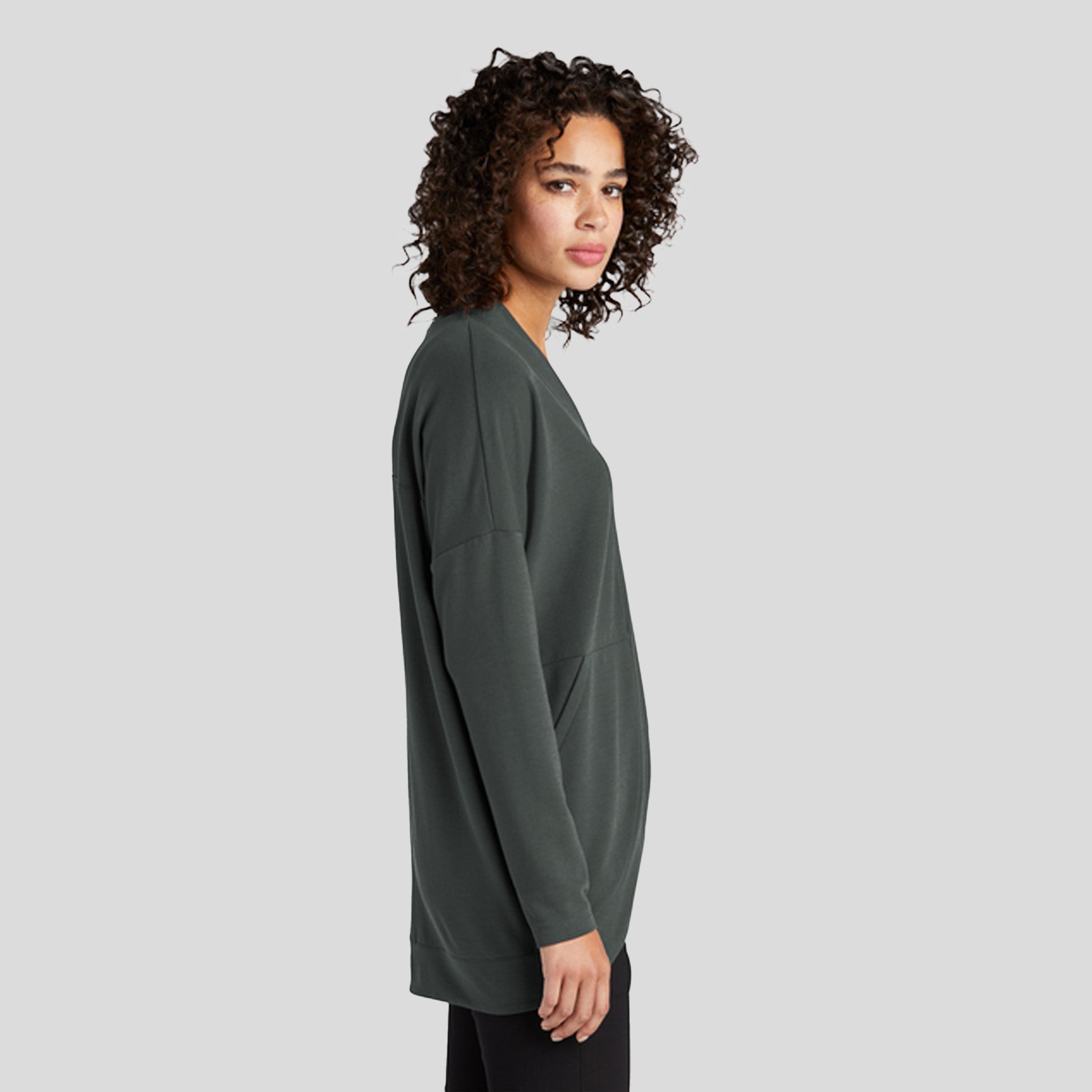 Women’s Stretch Open-Front Cardigan | Anchor Grey