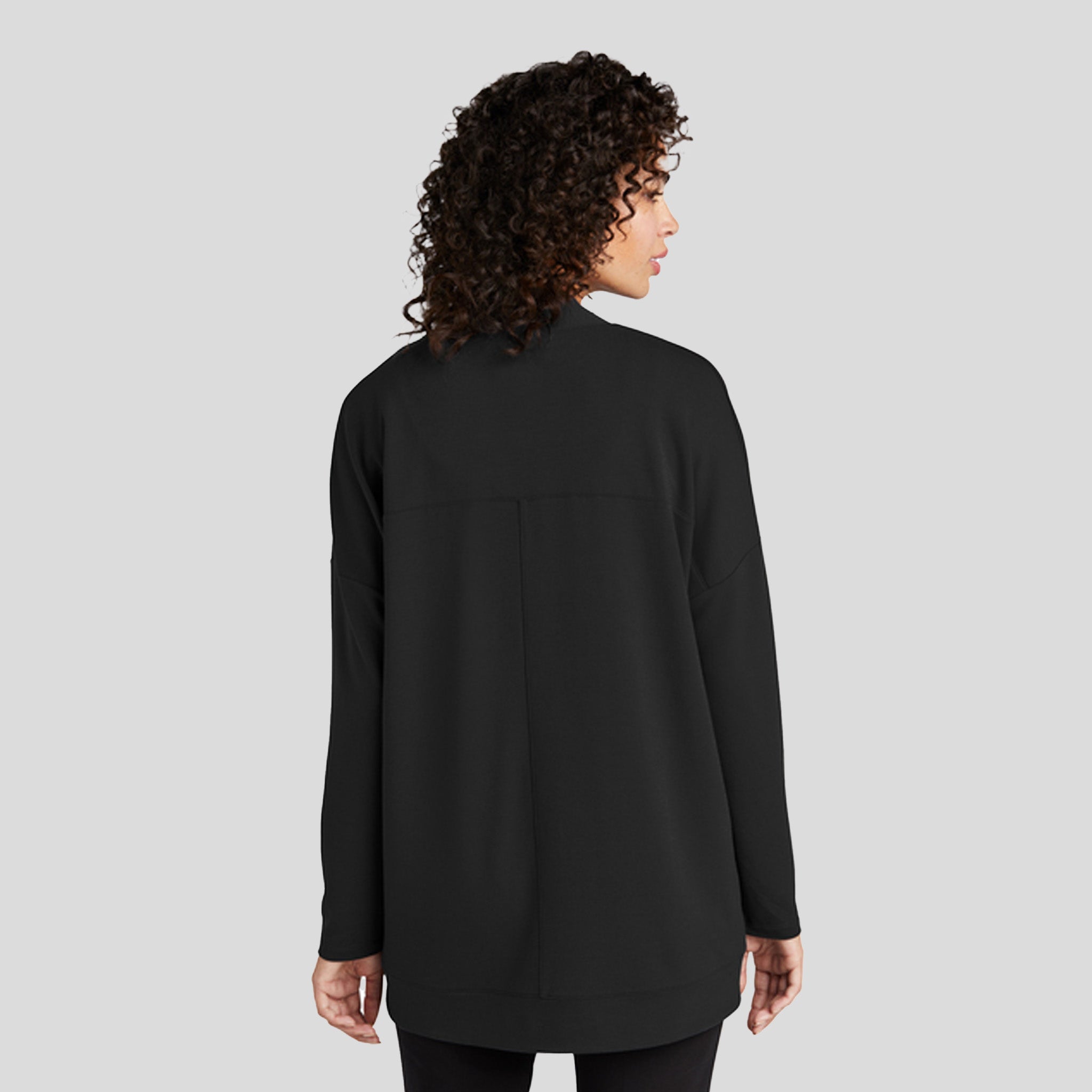 Women’s Stretch Open-Front Cardigan | Deep Black