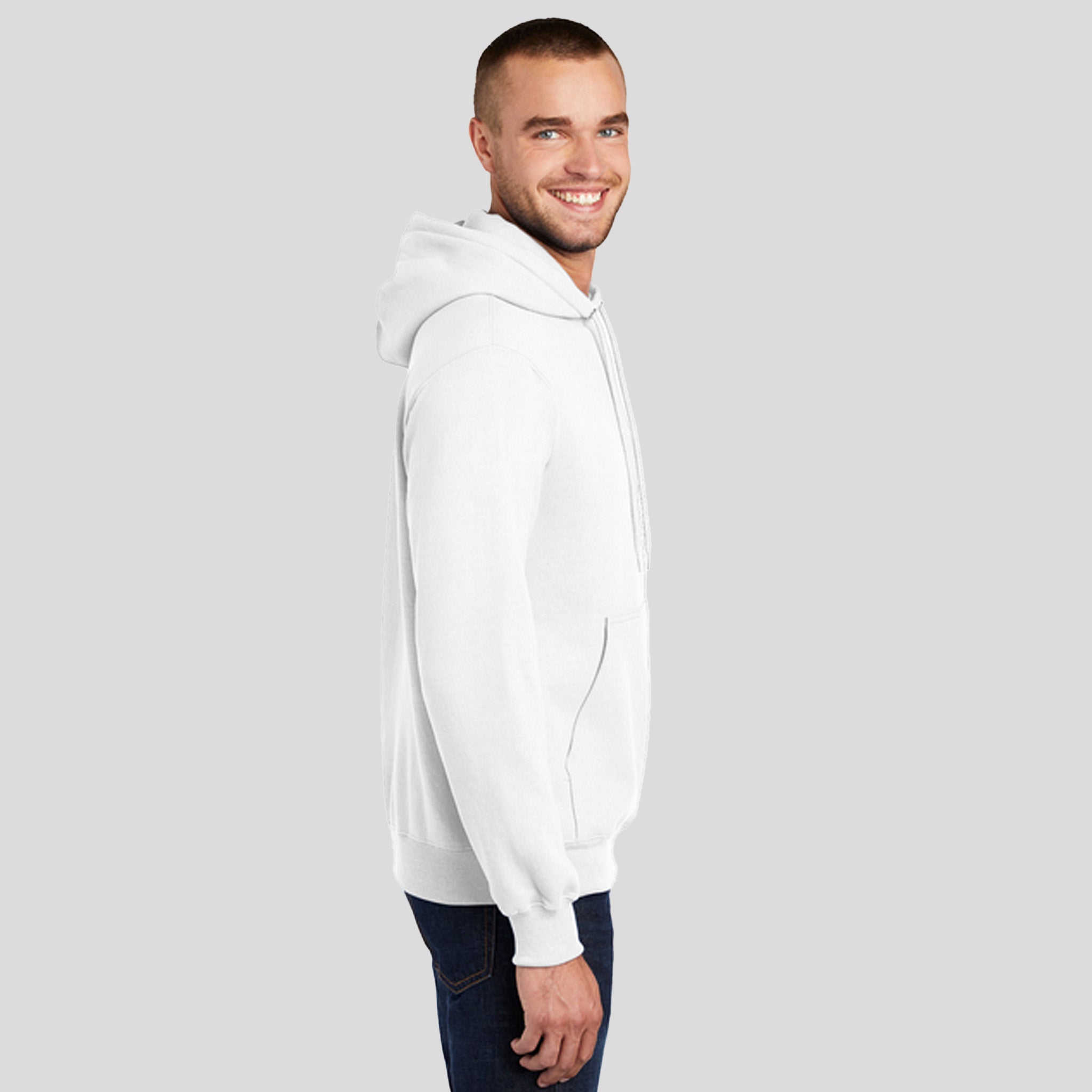 Core Fleece Pullover Hooded Sweatshirt | White