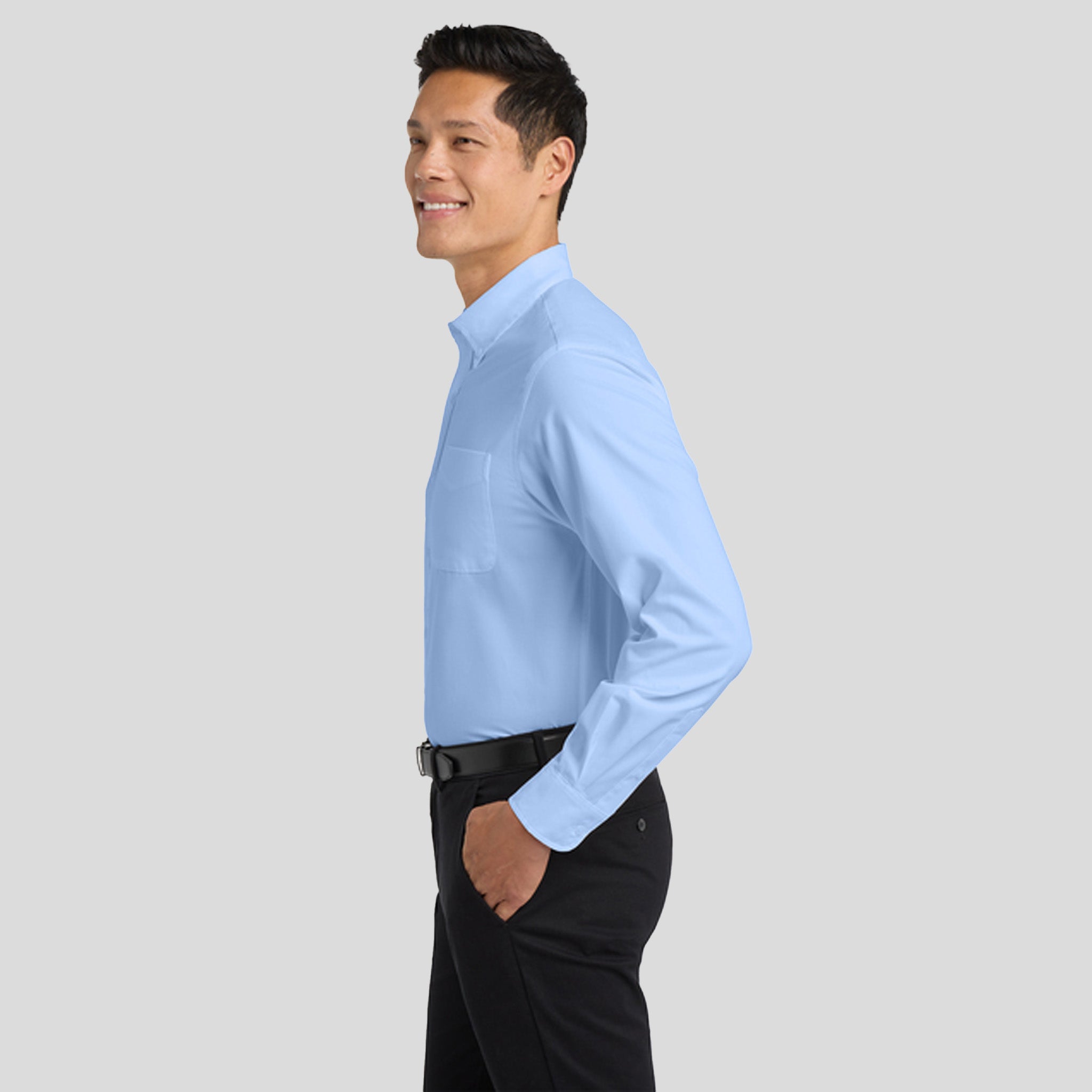 Long Sleeve Easy Care Shirt | Light Blue/Light Stone