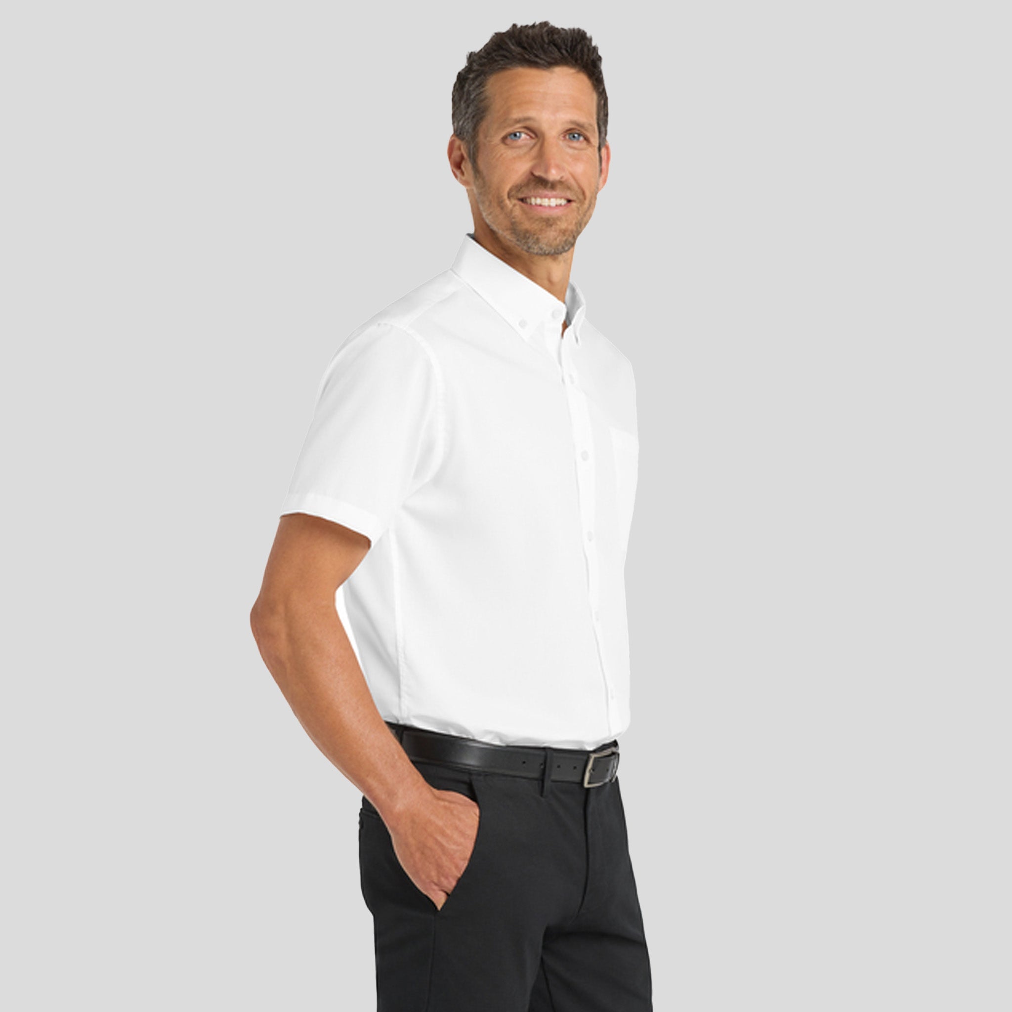 Men's Short Sleeve SuperPro™ Twill Shirt | White