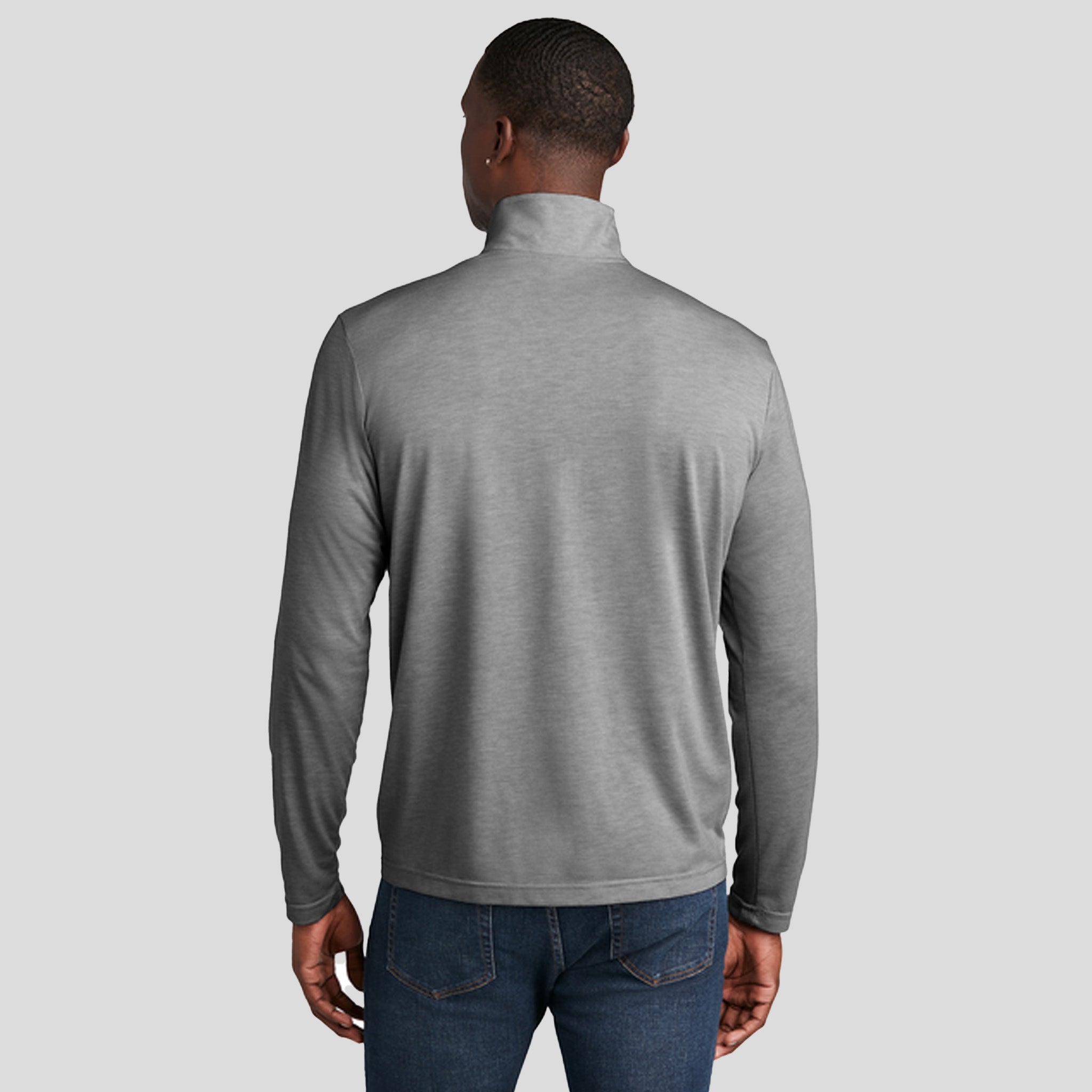 PosiCharge ® Tri-Blend Wicking 1/4-Zip Pullover | Dark Grey Heather