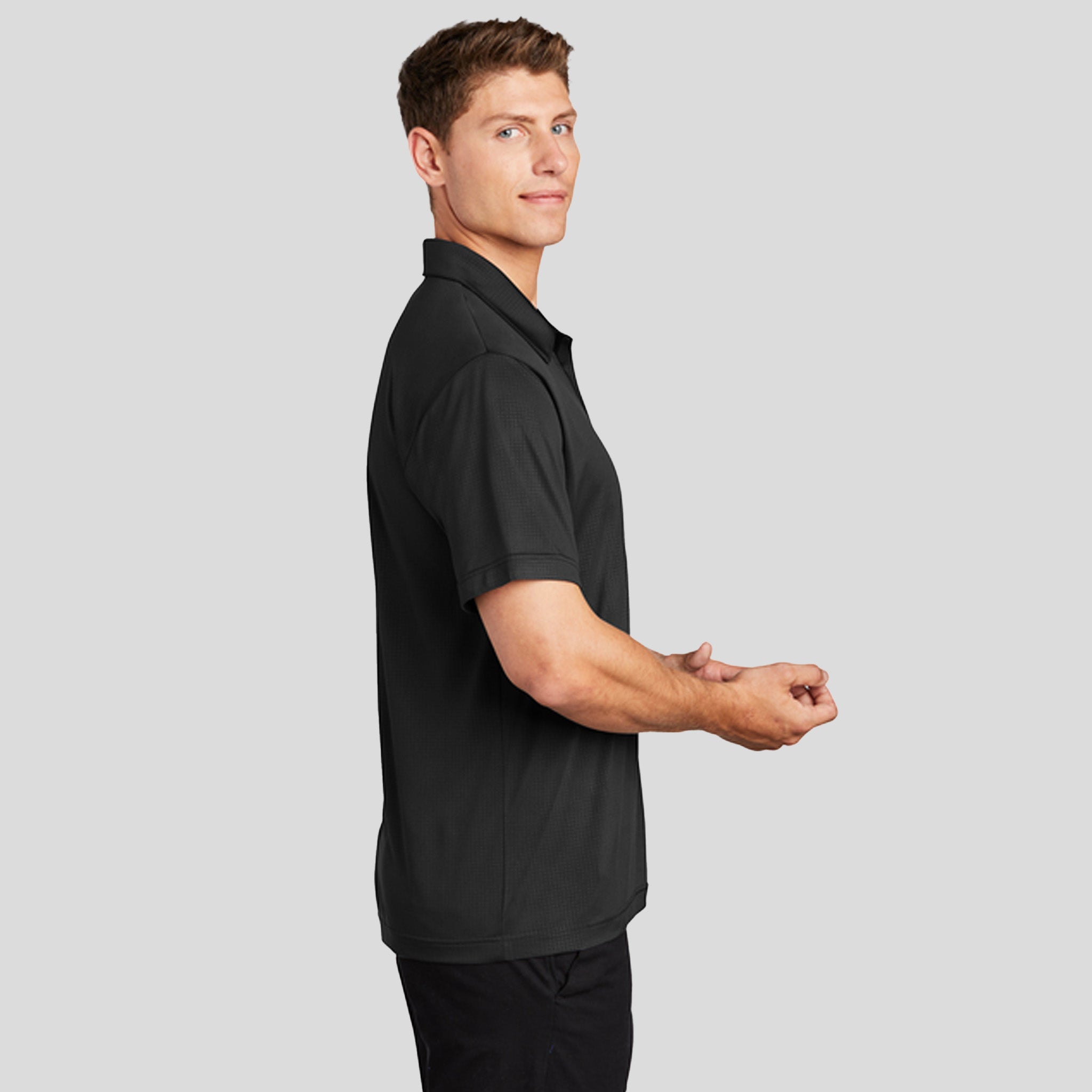 Embossed PosiCharge® Tough Polo® | Black