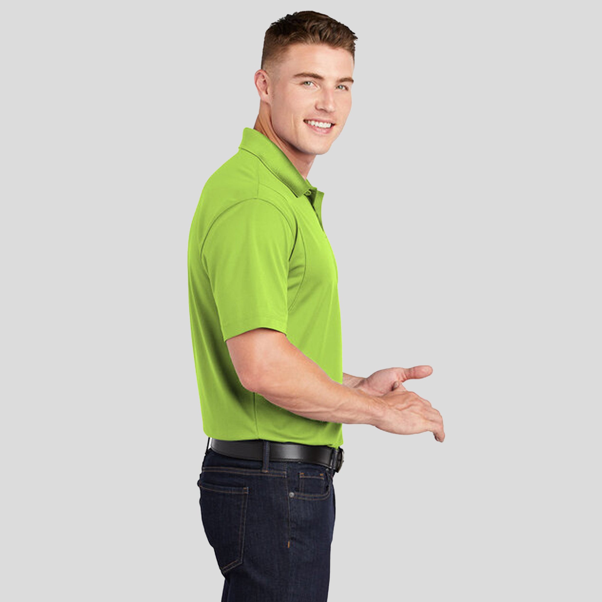 Micropique Sport-Wick® Polo | Lime Shock