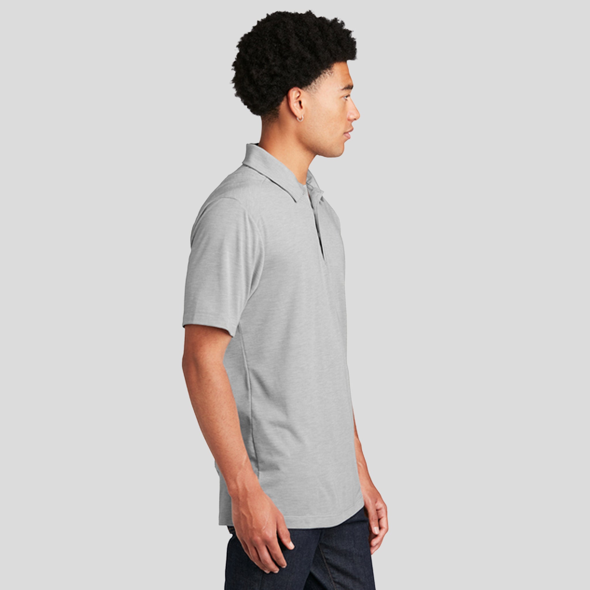 PosiCharge ® Tri-Blend Wicking Polo | Light Grey Heather