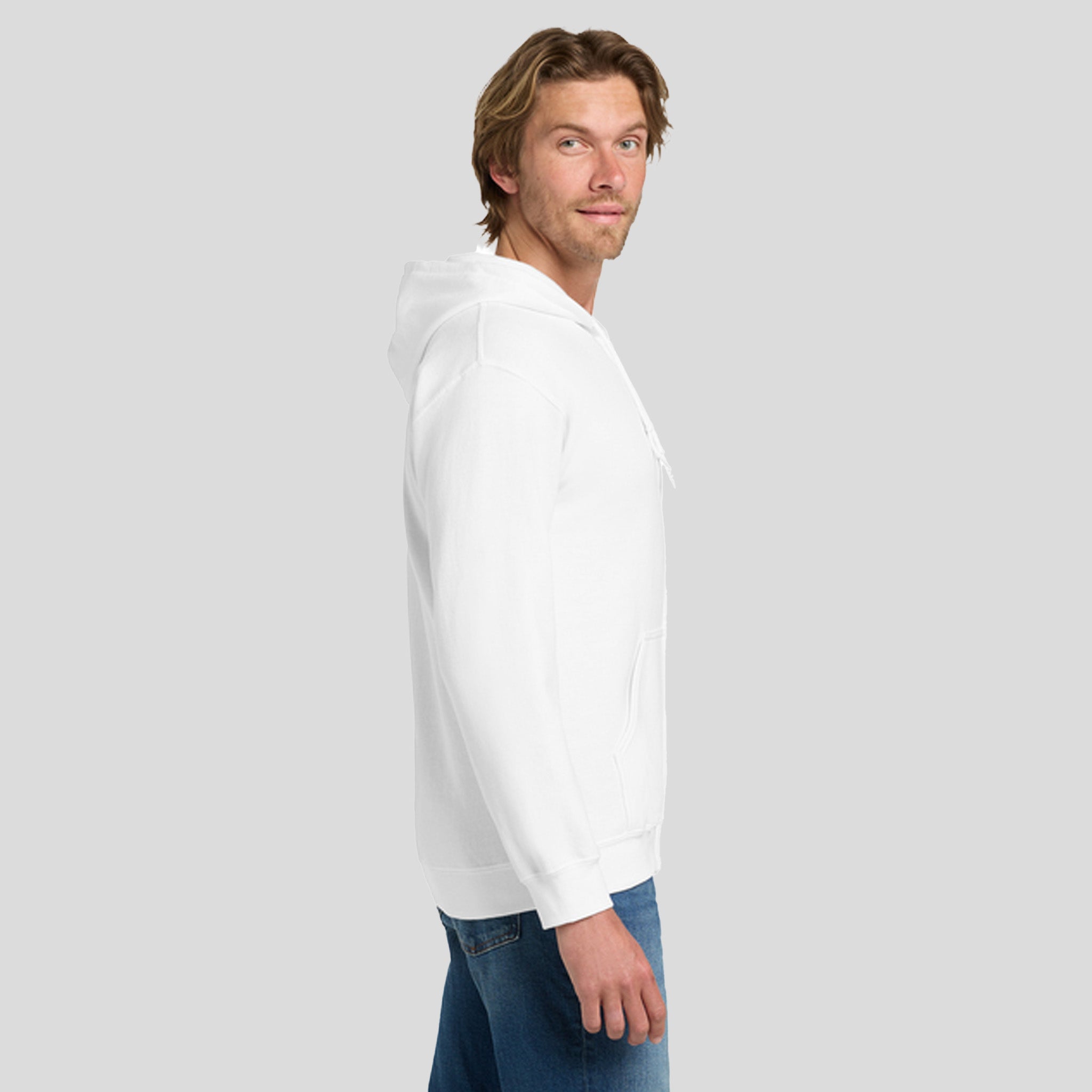 Heavy Blend™ Full-Zip Hooded Sweatshirt | White