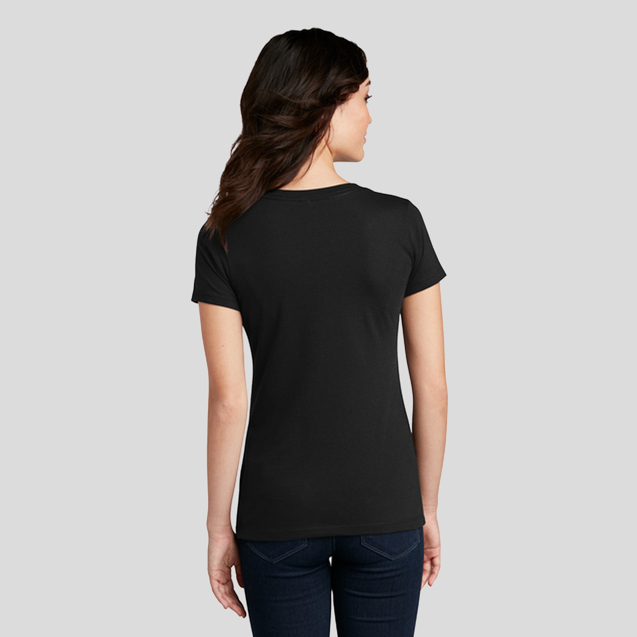 Women’s Perfect Blend® CVC V-Neck Tee | Black