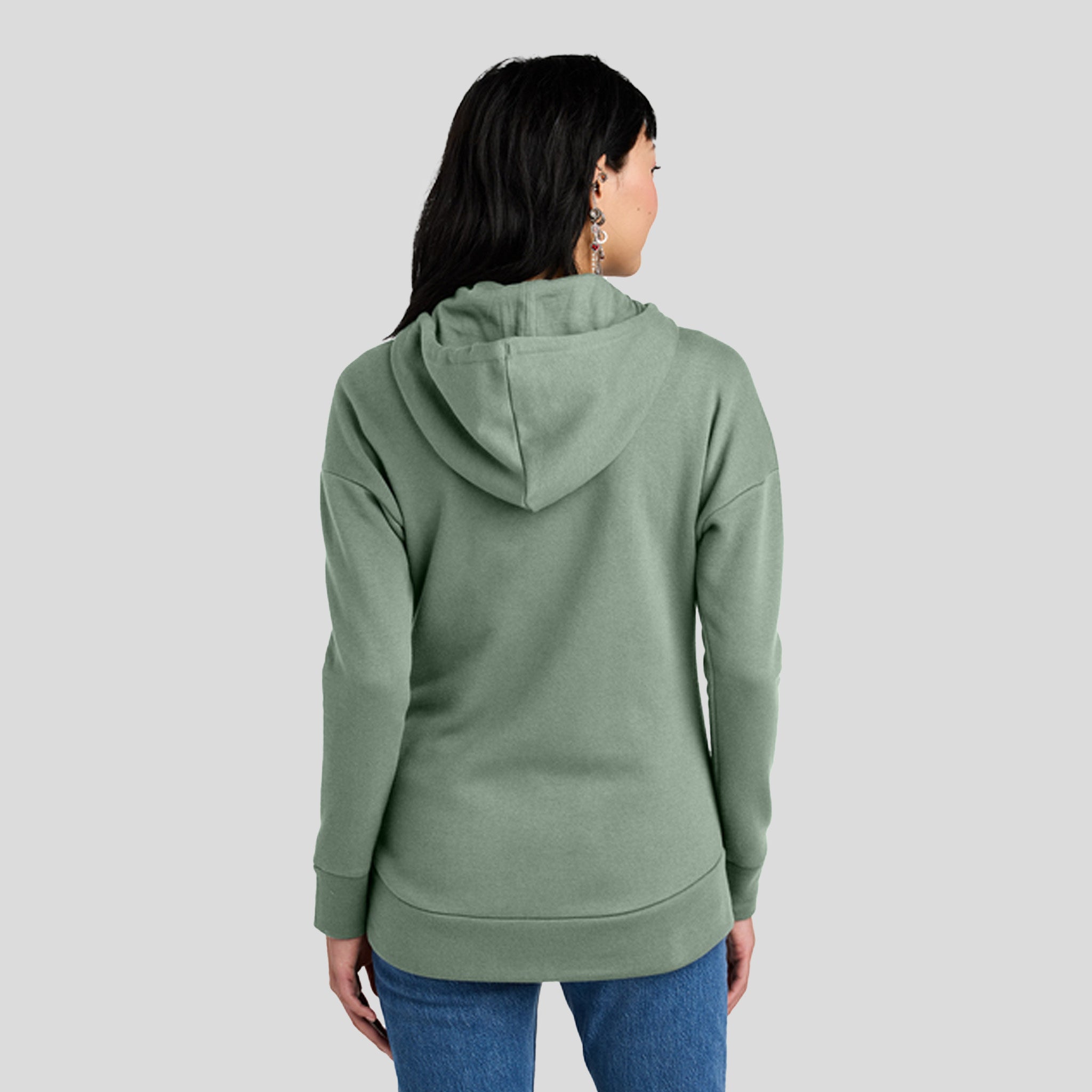 Women’s Perfect Weight® Fleece Drop Shoulder Full-Zip Hoodie | Laurel Green