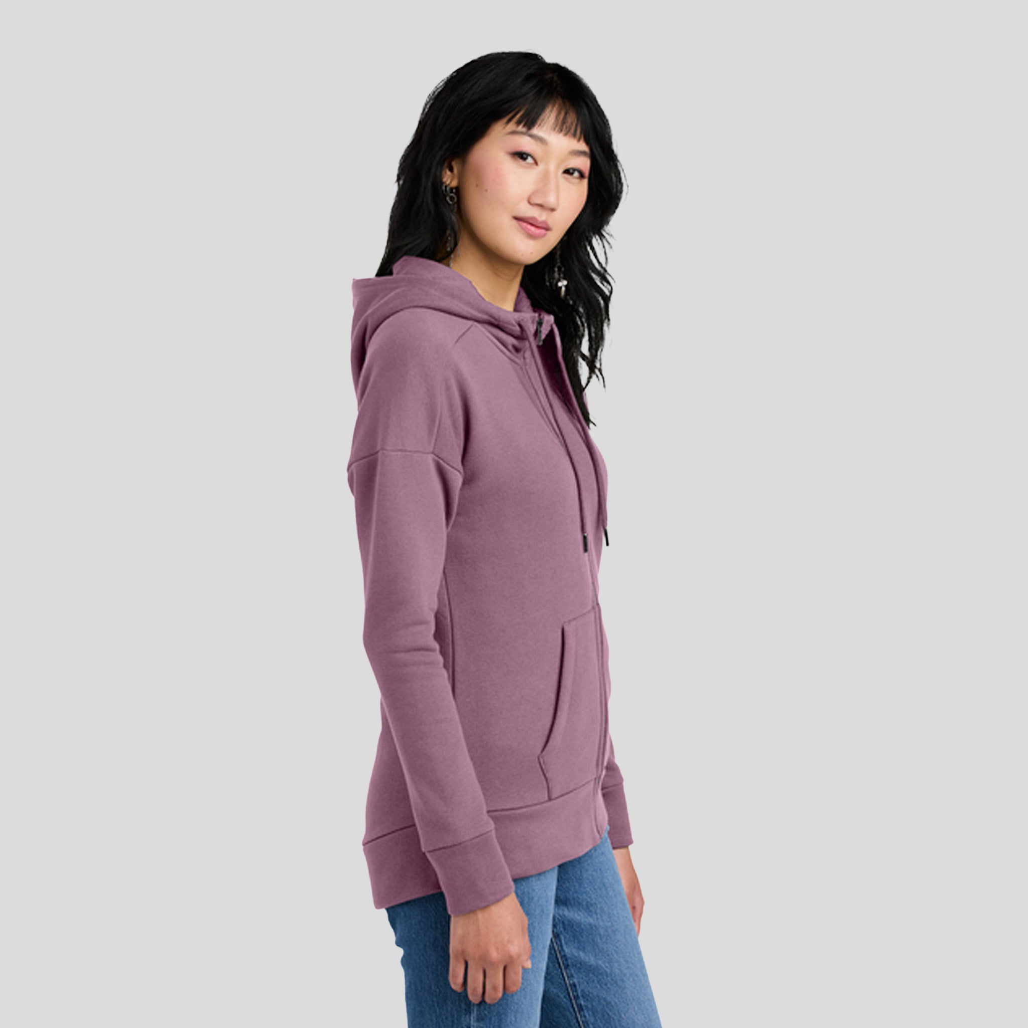Women’s Perfect Weight® Fleece Drop Shoulder Full-Zip Hoodie | Orchid Haze