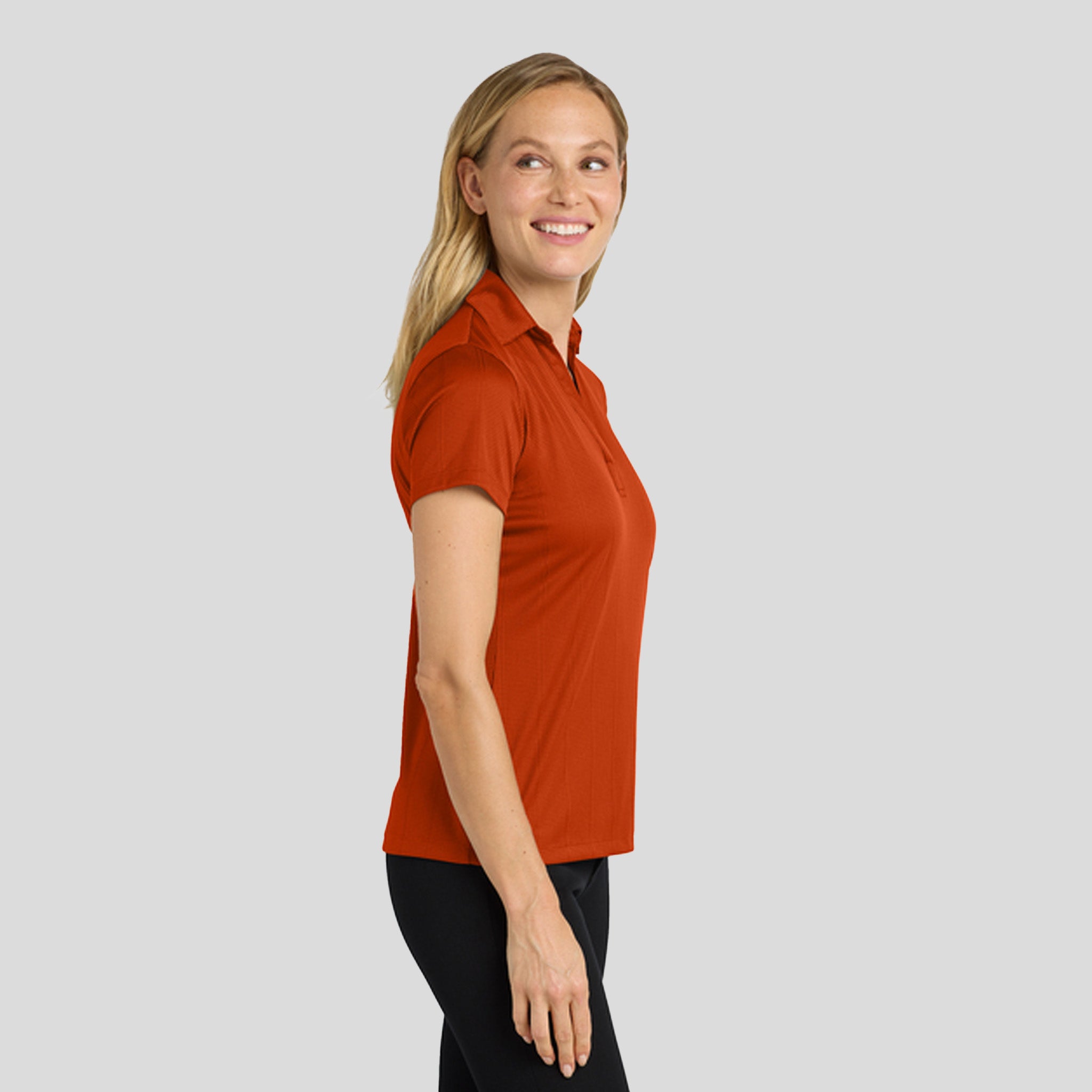 Women's Performance Fine Jacquard Polo | Autumn Orange