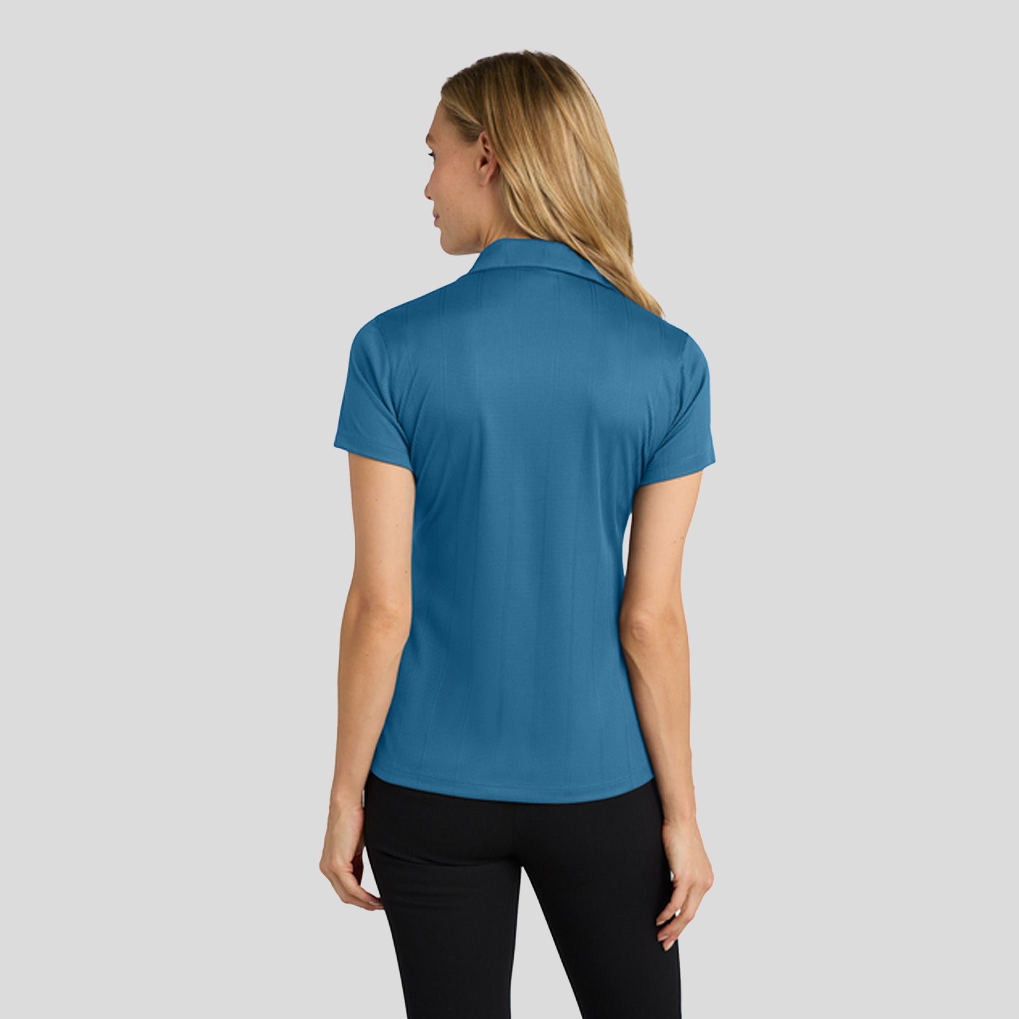 Women's Performance Fine Jacquard Polo | Ocean Blue