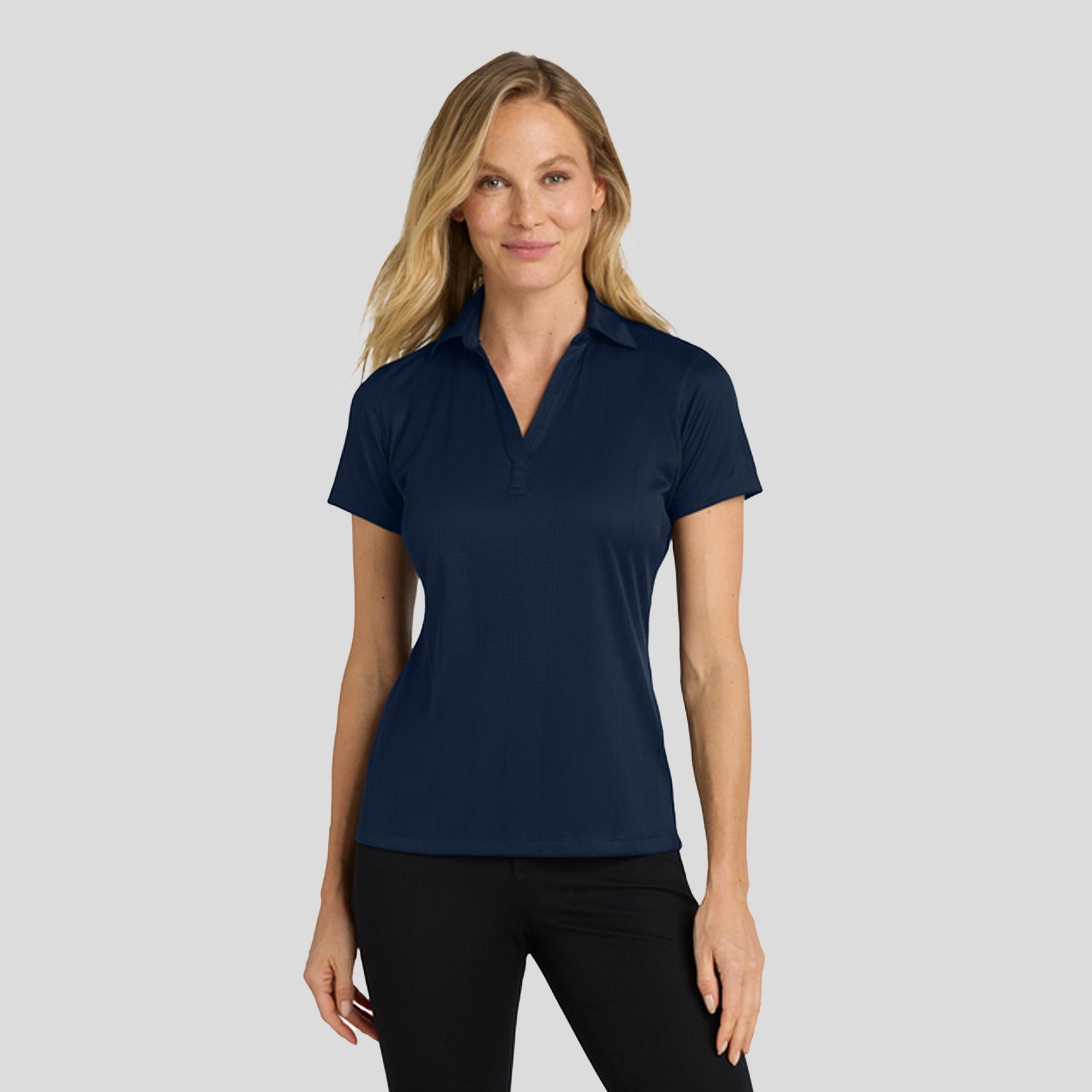 Women's Performance Fine Jacquard Polo | True Navy